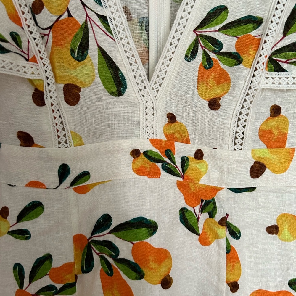 FARM Rio White and Orange Floral Mini Dress - Picture 6 of 8